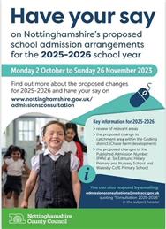 School admissions consultation 2025-2026